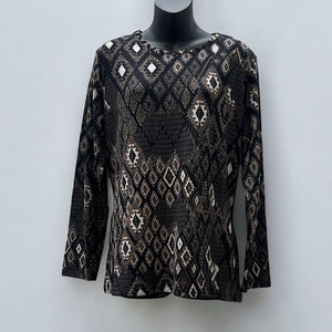 Midnight Mirage Diamond Geo Print Top