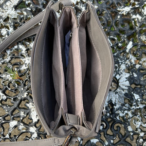 Gravel Triple Section Crossbody Bag By David Jones (open)