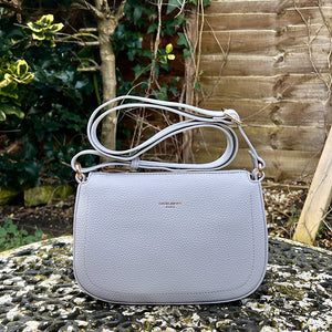 Grey Crossbody Bag with Wide Adjustable Strap