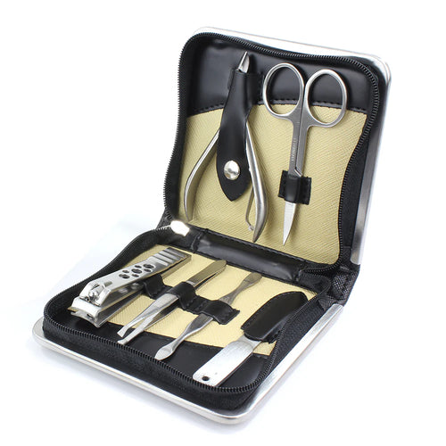 Men's Black Large Manicure Set