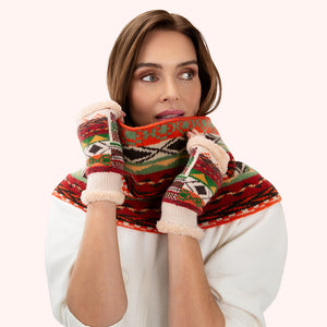 Russet Kayla Fair Isle Snood (set)