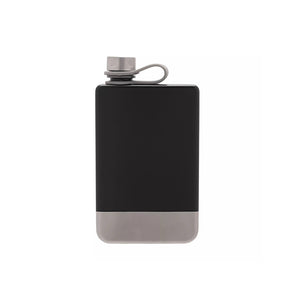 Black 8oz Rectangular Hip Flask