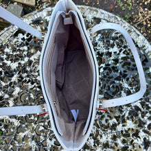 Load image into Gallery viewer, Light Grey Tote with Front Slip Pocket (open)

