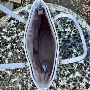 Light Grey Tote with Front Slip Pocket (open)