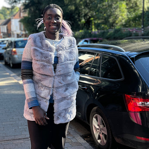 Silver Frost Lux Faux Fur Gilet
