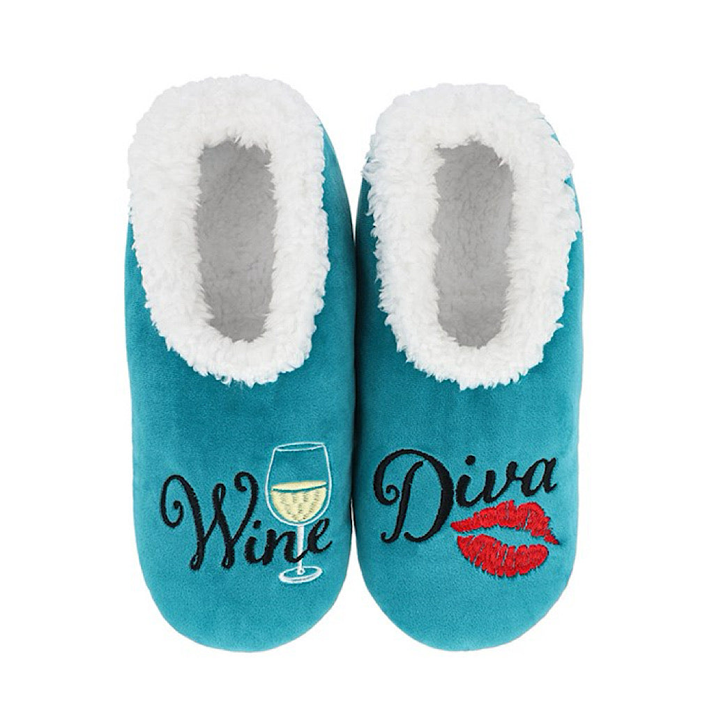 Wine Diva Cosy Slippers 🍷💋✨