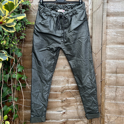 Khaki PVC Magic Trousers