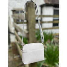 Load image into Gallery viewer, Grey &#39;Mianna&#39; Dome Crossbody Bag (hanging)
