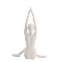 Load image into Gallery viewer, Sun Salutation Yoga Pose White Figurine (back)
