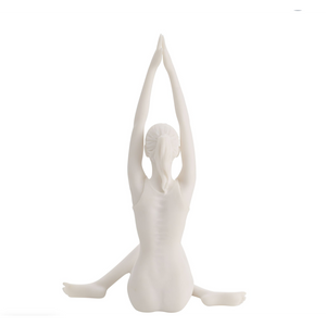 Sun Salutation Yoga Pose White Figurine (back)