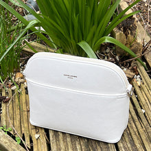 Load image into Gallery viewer, White &#39;Mianna&#39; Dome Crossbody Bag (front)
