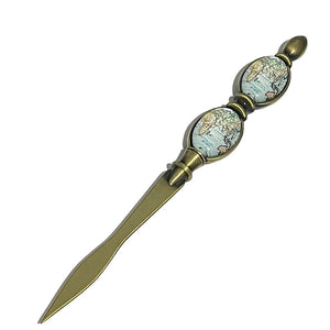 Cartography Letter/Card Opener | Blue Map