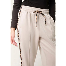 Load image into Gallery viewer, Stone Leopard Stripe Drawstring Jogger (close up) 
