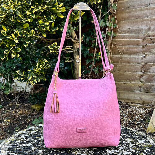 Blossom Twin Handle Tote Bag with Tassel Charm
