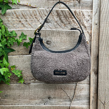 Load image into Gallery viewer, Small Black Faux Fur Scoop Shoulder Bag
