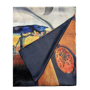 Dali Art Print Reversible Silk Scarf (reversible)