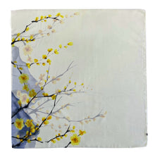 Load image into Gallery viewer, Japanese Cherry Blossom Landscape Silk Scarf
