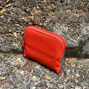 Seville Leather Coin Purse with 3 Card Slots Inside (front)