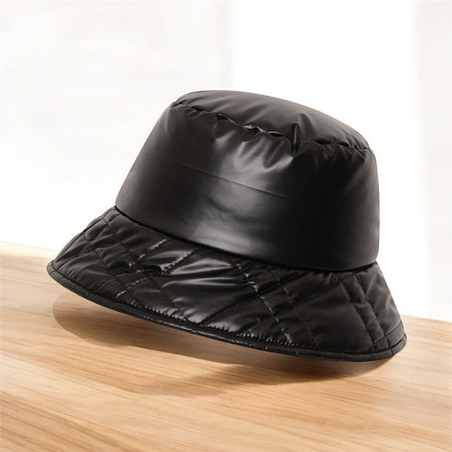 Black Quilted Bucket Hat