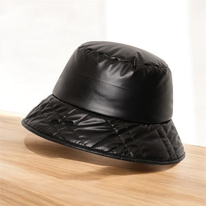 Black Quilted Bucket Hat