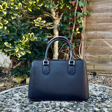 Load image into Gallery viewer, Stylish Black Grab Bag (back)

