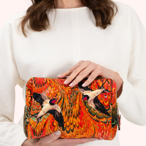 Marbled Swallow Quilted Wash Bag (held)