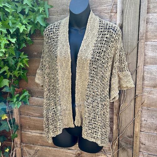 Taupe Bohemian Chunky Knitted Cardigan