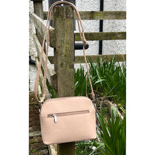 Load image into Gallery viewer, Light Camel &#39;Mianna&#39; Dome Crossbody Bag (back)
