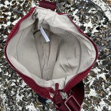 Load image into Gallery viewer, Windsor Wine Corduroy Satchel Bag (open)
