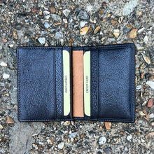 Load image into Gallery viewer, Black Leather Credit Card Holder by &#39;Oak&#39; | 8 Card Slots (open)
