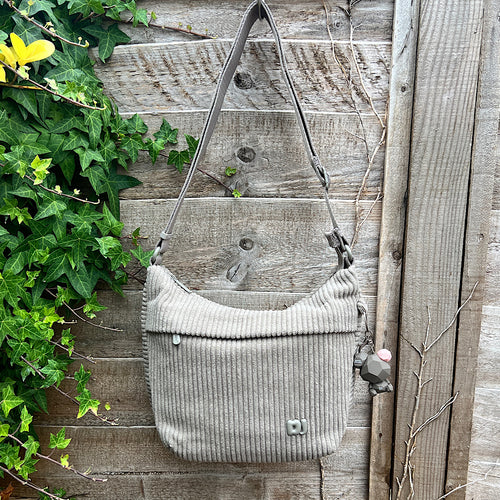 Abbey Stone Corduroy Satchel Bag