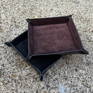 Black Leather Coin/Tidy Tray (also in brown)