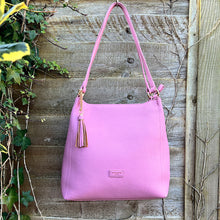 Load image into Gallery viewer, Blossom Twin Handle Tote Bag with Tassel Charm (front)
