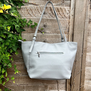 Glacier Casual Everyday Shoulder Bag with Asymmetrical Front Pockets (back)