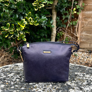 Navy 'Natalie' Leather Crossbody Bag