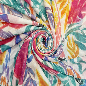 Vibrant Tropical Print Scarf (swirl)