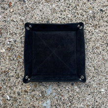 Load image into Gallery viewer, Black Leather Coin/Tidy Tray (press stud)
