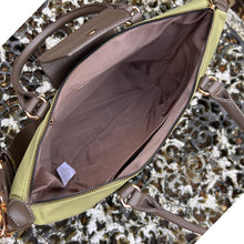 Load image into Gallery viewer, Moss Green Medium Tote Bag (open)

