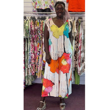 Load image into Gallery viewer, Abstract Floral Wide Leg Jumpsuit (sunset multi)

