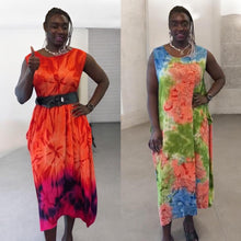 Load image into Gallery viewer, Abstract Print Sleeveless Maxi Dress
