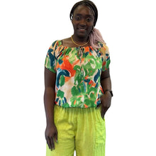 Load image into Gallery viewer, Amalfi Print Gypsy Top (tropical splash) 
