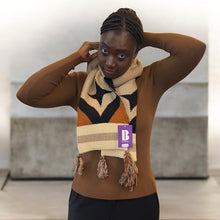 Load image into Gallery viewer, Autumn Naturals Geo Tassel Scarf
