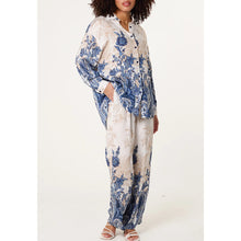 Load image into Gallery viewer, Azure Garden Co-Ord Shirt &amp; Trouser Set (side)
