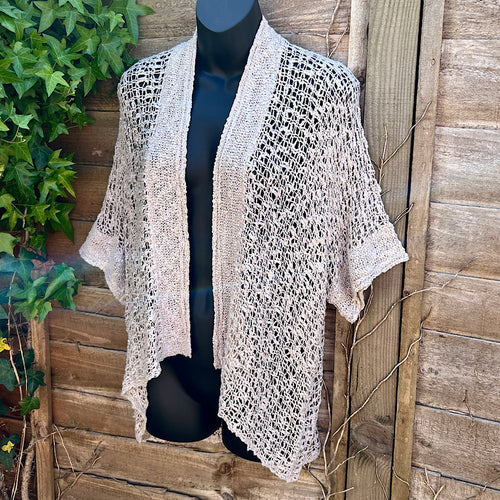 Latte Bohemian Chunky Knitted Cardigan