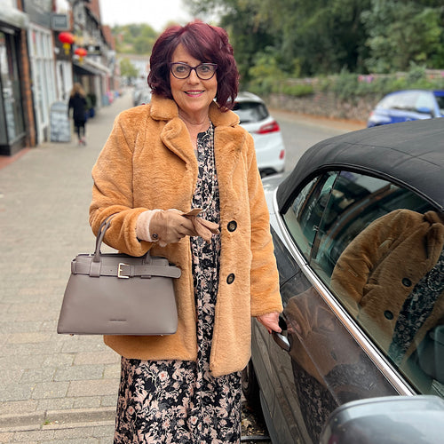 Caramel Delight Luxe Faux Fur Coat