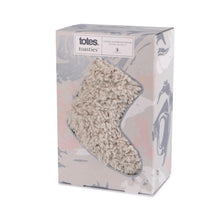 Load image into Gallery viewer, Totes Toasties Chunky Teddy Slipper-Sock Booties – Oatmeal (boxed)
