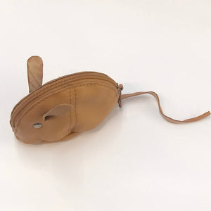 Soft Animal Leather Coin Purses (tan mouse)