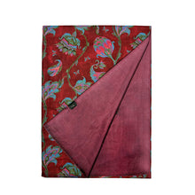 Load image into Gallery viewer, Crimson Bloom Jacquard Scarf (flat)
