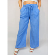 Load image into Gallery viewer, Wide Leg Italian Cotton Trousers (modelled)
