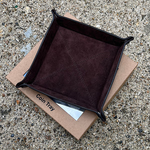 Brown Leather Coin/Tidy Tray